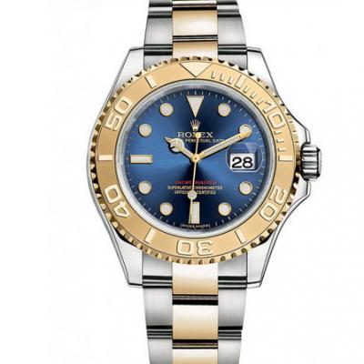 勞力士超級遊艇名士16623-0001黃金版（藍面）瑞士機芯自動機械手錶￥5580-精仿勞力士