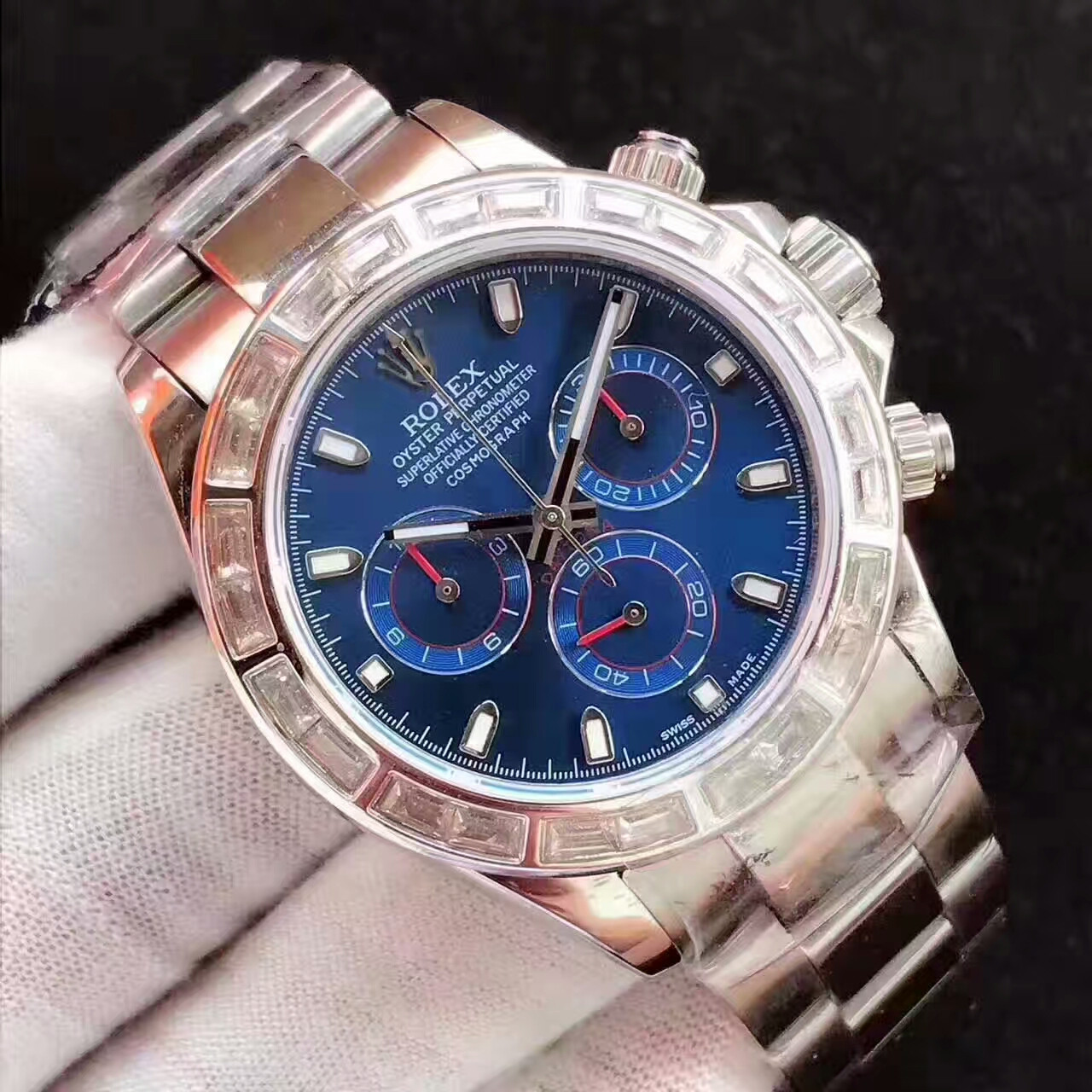 高仿復刻勞力士ROLEX宇宙計型迪通拿繫列116505-0002藍面 男士自動機械手錶￥5280-精仿勞力士