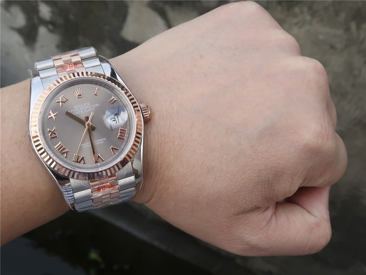 高仿一比一勞力士日誌型繫列116231-0087腕錶女士36mm玫瑰金14k包金繫列 精鋼錶帶￥4580-精仿勞力士