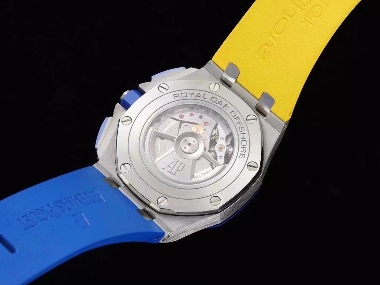 RS廠愛彼皇家橡樹離岸型繫列26400計時機芯 黃藍膠帶男士機械手錶-精仿愛彼