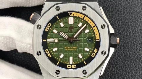 BF廠愛彼皇家橡樹離岸型15720綠色版 膠帶男士機械手錶-精仿愛彼