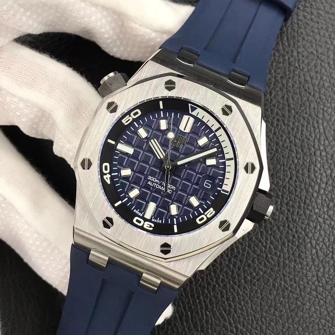 BF廠愛彼皇家橡樹離岸型15720新款 藍色膠帶男士機械手錶-精仿愛彼