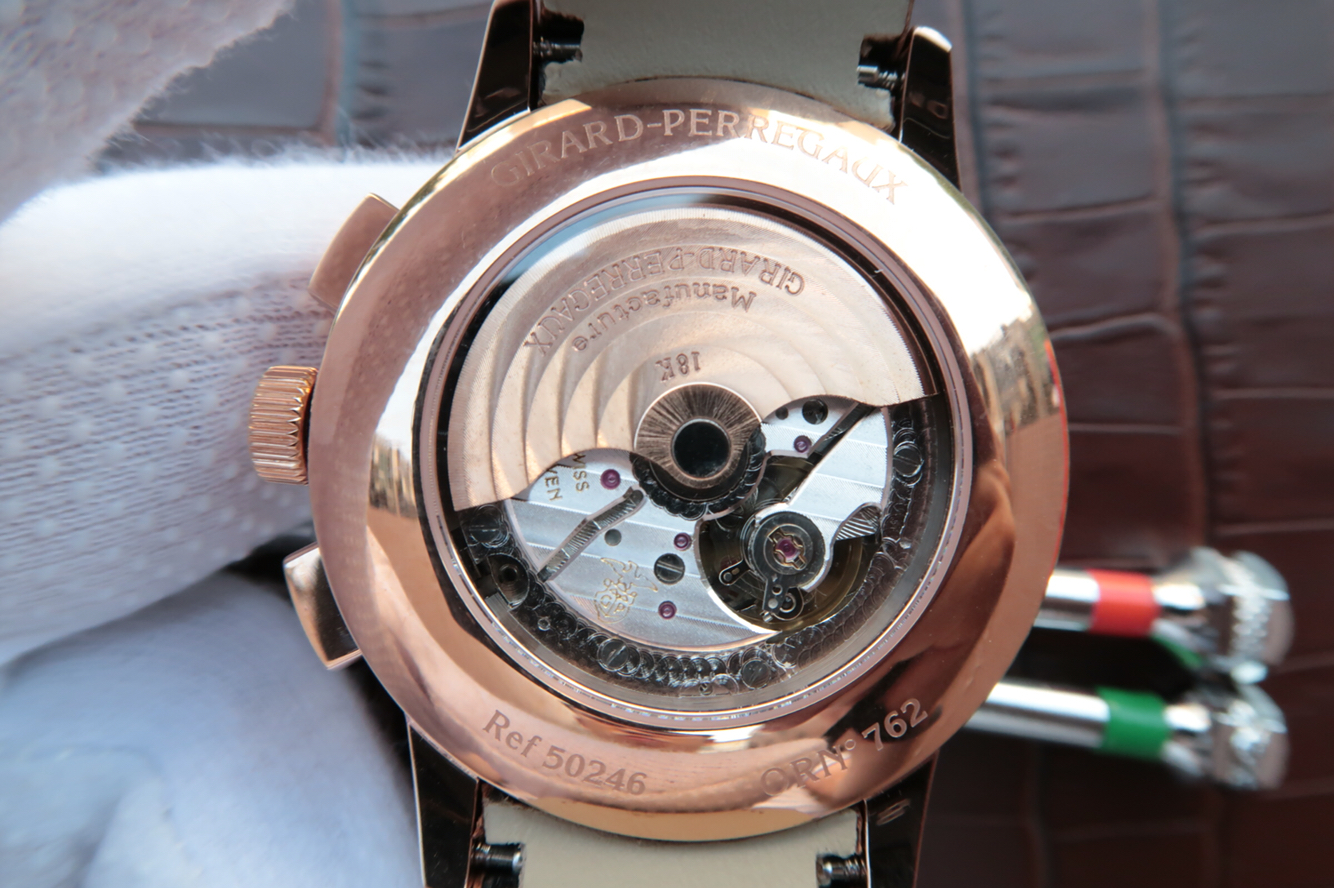 芝柏Girard-Perregaux 1966繫列49544-52-231-BB60男士機械手錶 玫￥3480-精仿芝柏