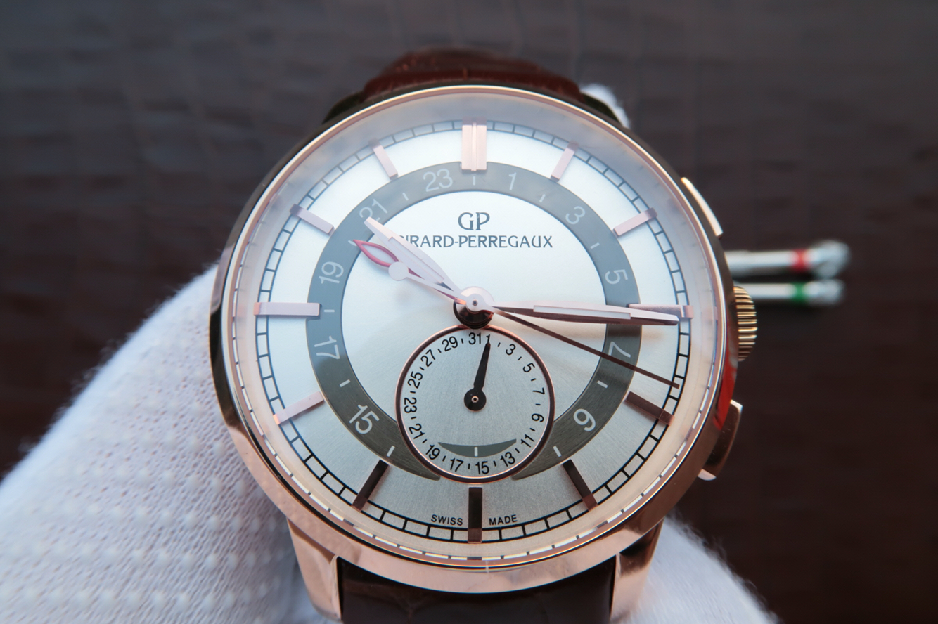 芝柏Girard-Perregaux 1966繫列49544-52-131-BBB0男士機械手錶 玫￥3480-精仿芝柏