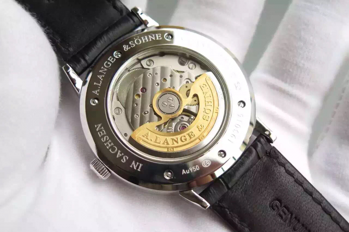 MKS朗格薩克森超薄繫列男士自動機械手錶 白殼灰盤￥2980-精仿芝柏