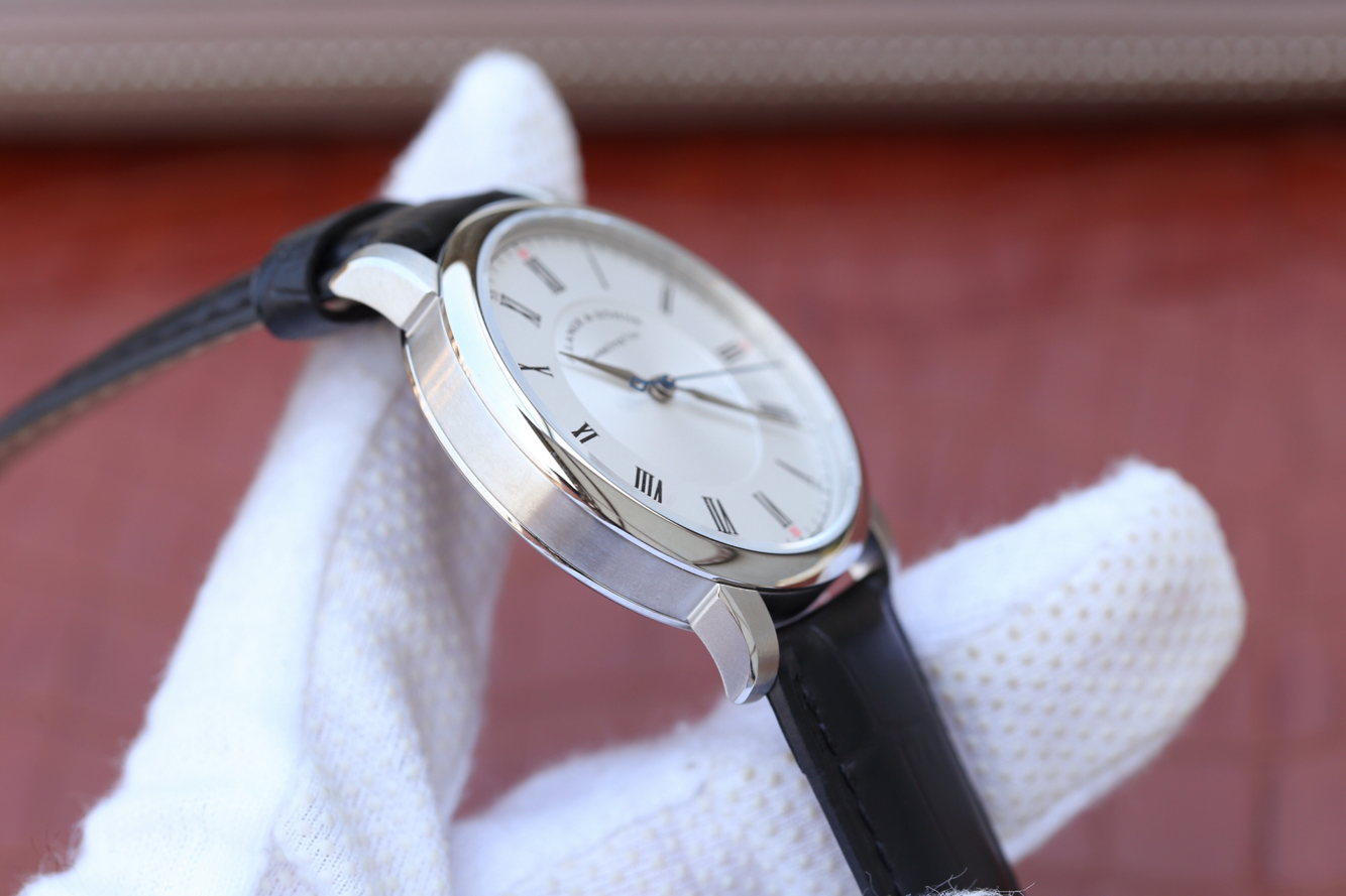 朗格薩克森RICHARD LANGE簡潔男士自動機械手錶 白盤￥2980-精仿朗格