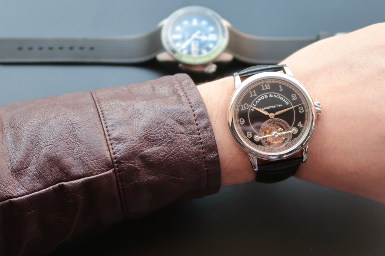 LH朗格1815繫列730.32噴砂限量版手動陀飛輪機芯男士手錶￥5980-精仿朗格