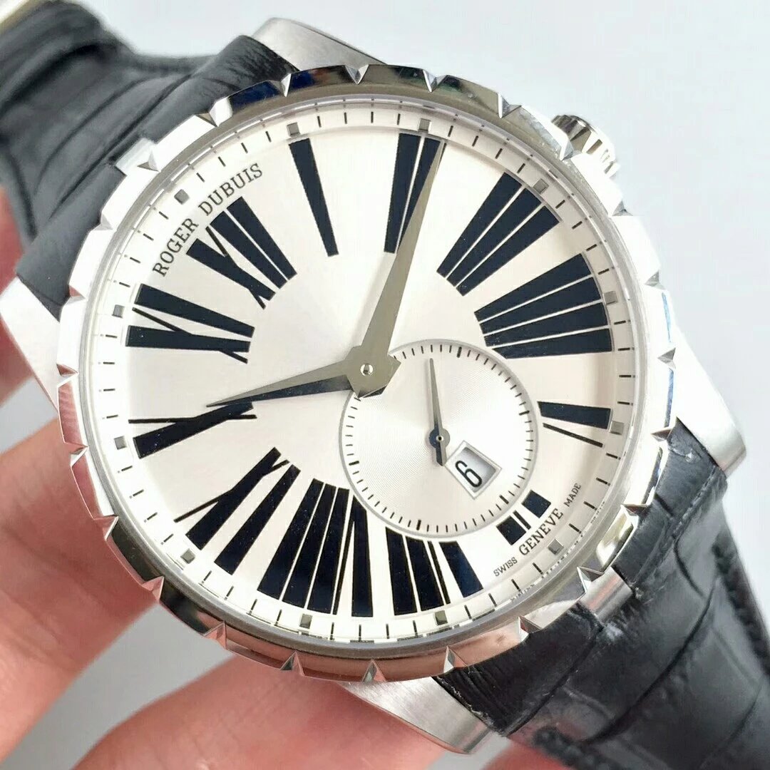 RD工廠羅傑杜彼王者繫列男士自動機械手錶 獨立秒針 白盤￥3880-精仿羅傑杜彼