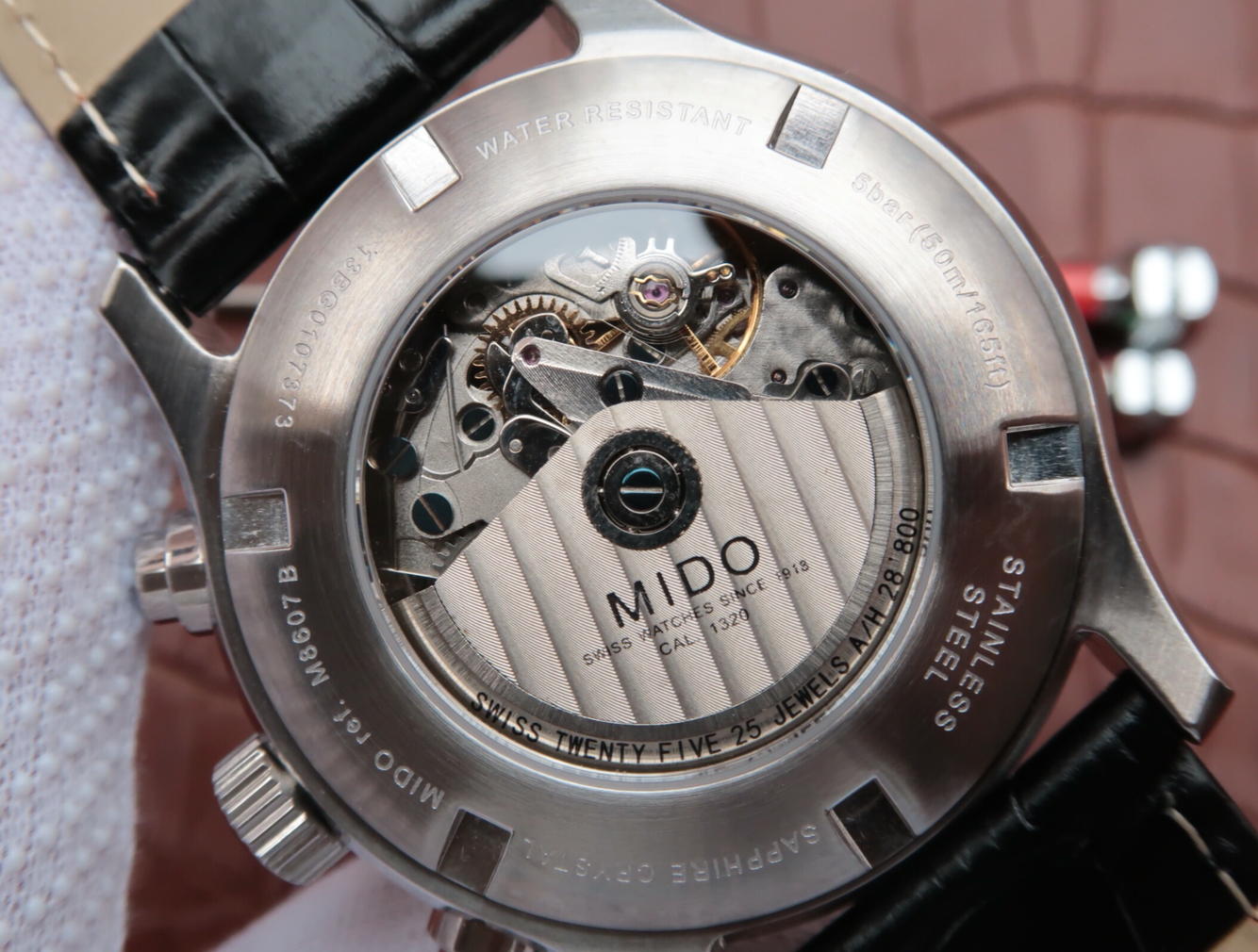 MC美度舵手繫列M005.614.16.031.00男士機械手錶 （灰色盤）7750計時機芯￥3980-精仿美度