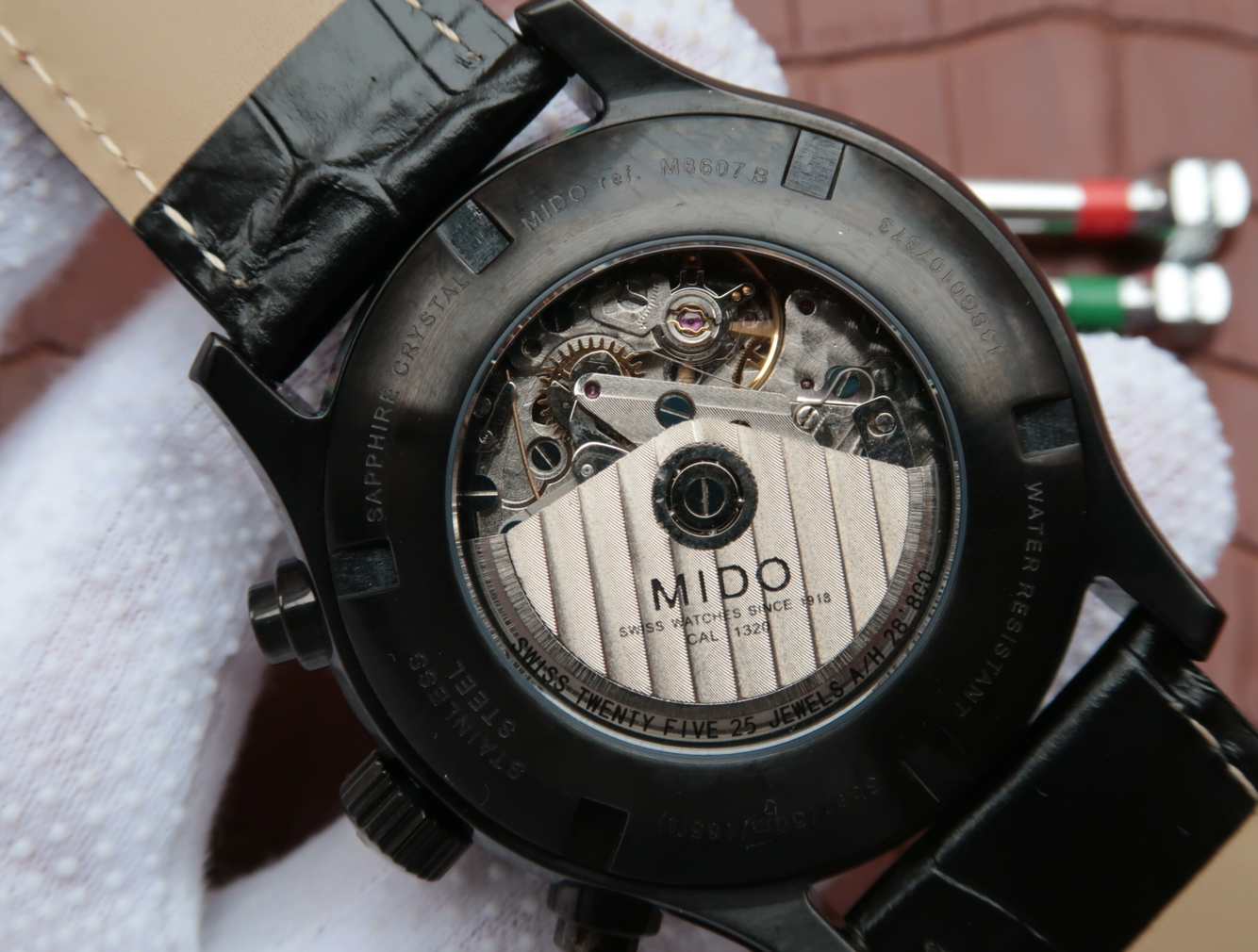 MC美度舵手繫列M005.614.16.031.00男士機械手錶（黑色款）7750計時機芯￥3480-精仿美度