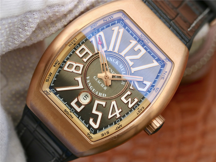 ABF法穆蘭Vanguard V45 25周年特別紀念限量款，矽膠錶帶 男士腕錶￥3680-精仿法蘭克穆勒