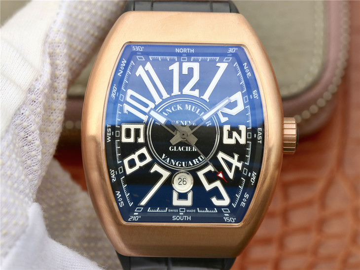 ABF法穆蘭Vanguard V45 25周年特別紀念限量款，矽膠錶帶 男士腕錶￥3480-精仿法蘭克穆勒