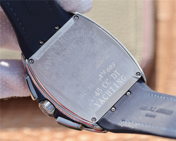 ABF法蘭克穆勒 V45藍色7750機芯 44×54 mm 男士腕錶 橡膠帶 自動機械機芯￥3680-精仿法蘭克穆勒
