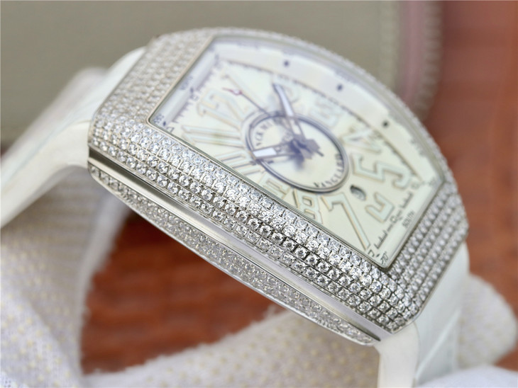 ABF法穆蘭Vanguard V45 25周年特別紀念限量款，矽膠錶帶 男士腕錶￥3180-精仿法蘭克穆勒