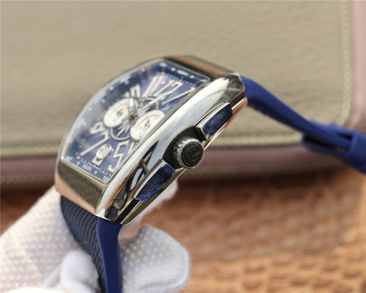 ABF法穆蘭Vanguard V45原裝1.1開模 男士腕錶 進口多功能vk石英機芯 矽膠￥3480-精仿法蘭克穆勒
