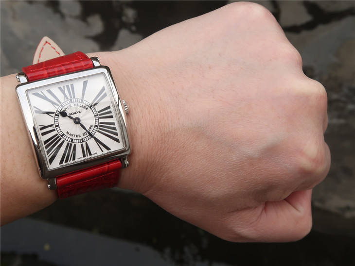 Z6法蘭克穆勒Master Square 繫列女士腕錶 紅色皮帶錶 ￥3180-精仿法蘭克穆勒