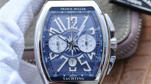 ABF法蘭克穆勒 V45藍色?艇7750機芯 44×54 mm 男士腕錶 橡膠帶 自動機械機芯￥3480-精仿法蘭克穆勒