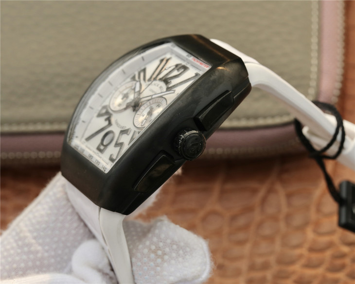 ABF法穆蘭Vanguard V45?艇繫列 原裝1.1開模 男士腕錶 進口多功能vk石英機芯 矽膠￥3480-精仿法蘭克穆勒