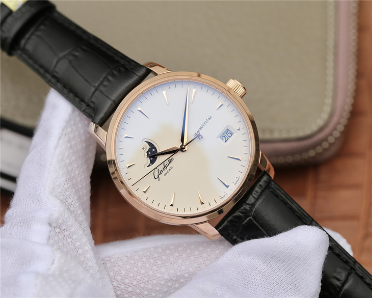 ETC格拉蘇蒂原創議員大日歴月相腕錶 正品開模 皮帶錶 自動機械機芯 男士腕錶-精仿格拉蘇蒂