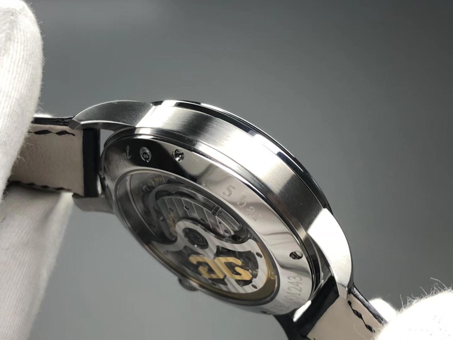高端格拉蘇蒂陀飛輪自動機械機芯男士手錶-精仿格拉蘇蒂
