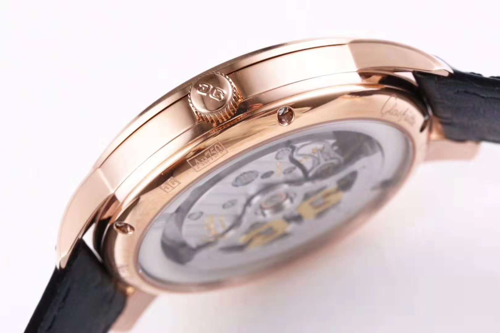 FK廠格拉蘇蒂原創參議院繫列玫瑰金男士機械手錶 頂級復刻錶 v5升級版-精仿格拉蘇蒂